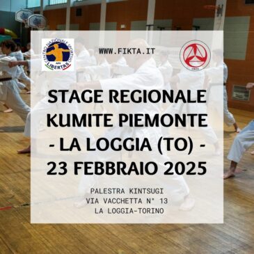 Karate Alfieri allo stage di KUMITE organizzato a Torino dalla FIKTA piemontese